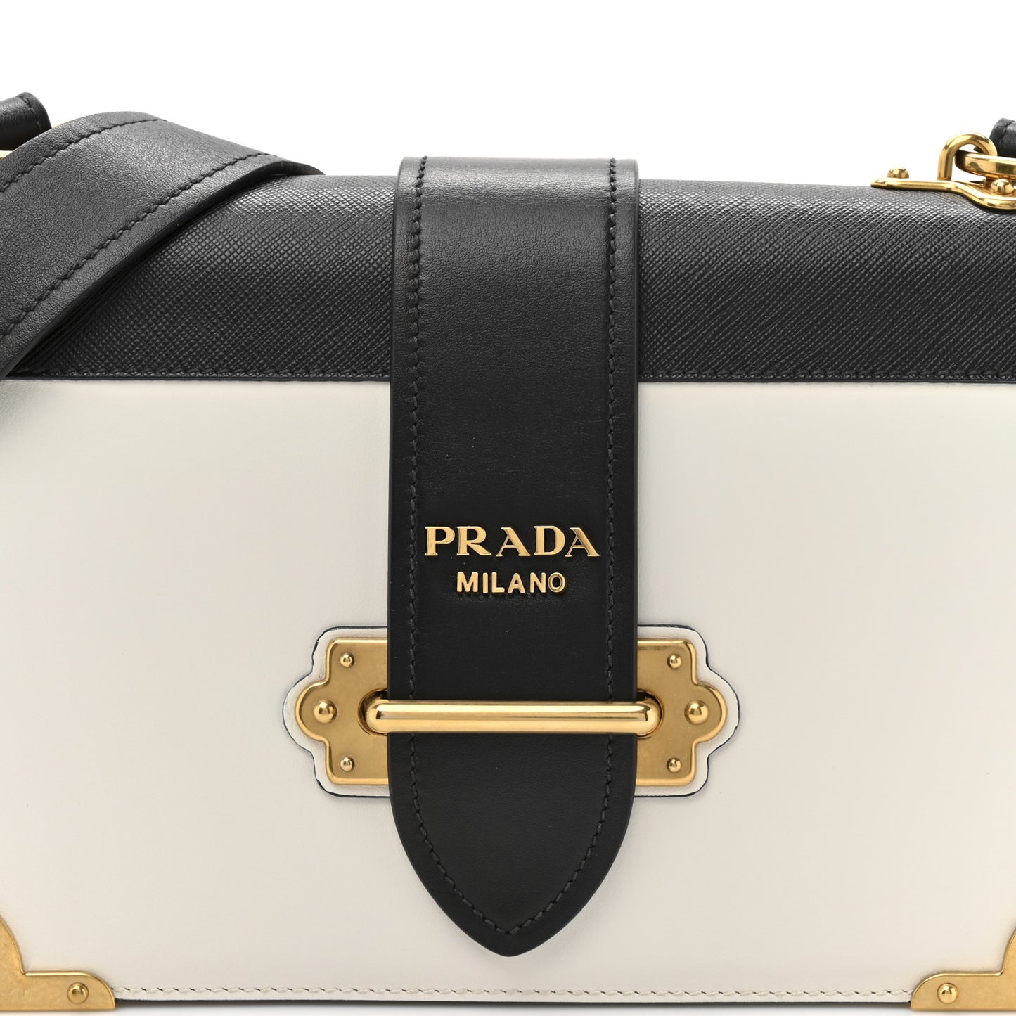 City Calf Saffiano Cahier Bag Talco Black