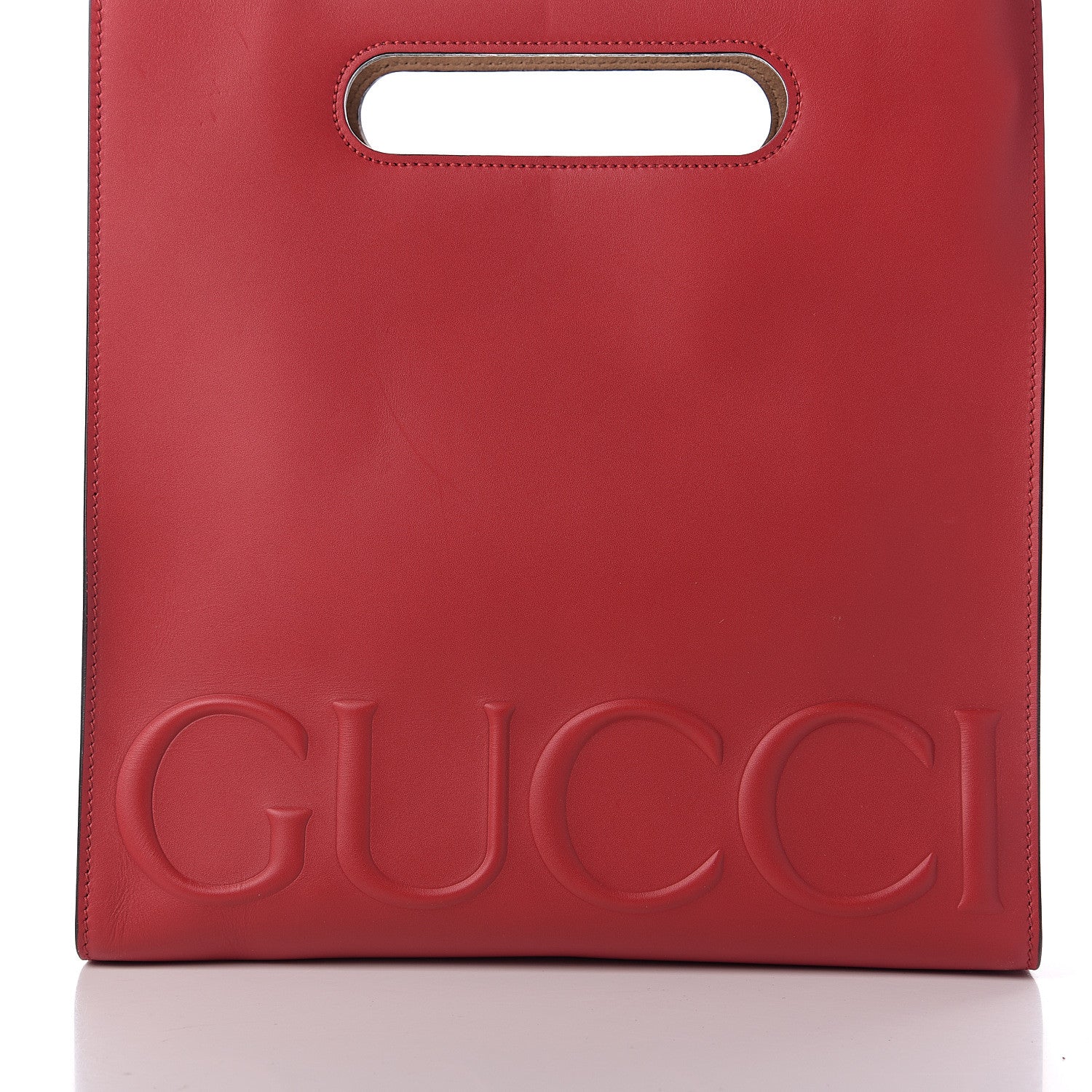Gucci Calfskin Small XL Tote Red 6 of 9