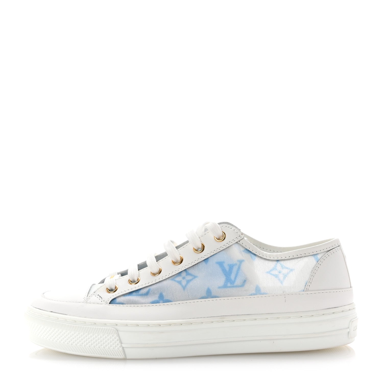 Louis Vuitton Technical Fabric Calfskin Monogram Stellar Sneakers 37 Blue 1 of 9