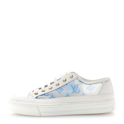 Louis Vuitton Technical Fabric Calfskin Monogram Stellar Sneakers 37 Blue 1 of 9
