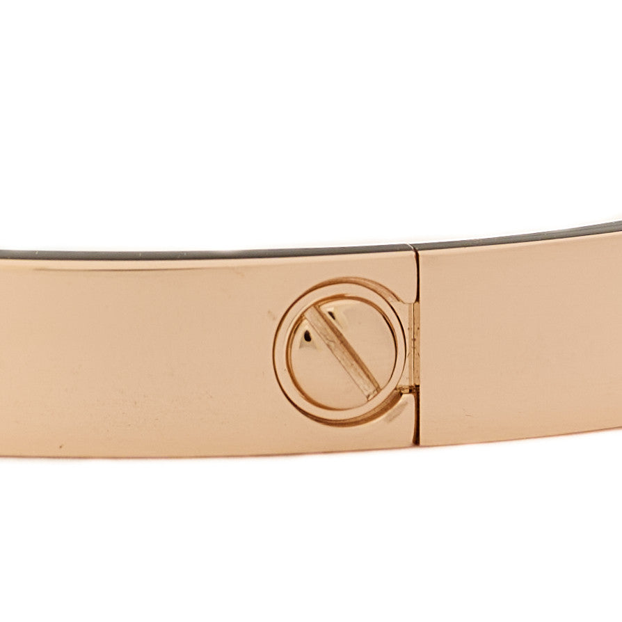 18K Pink Gold 4 Diamond LOVE Bracelet 17