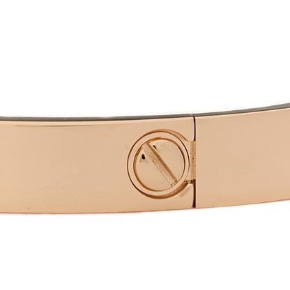 Cartier 18K Pink Gold 4 Diamond LOVE Bracelet 17 4 of 8
