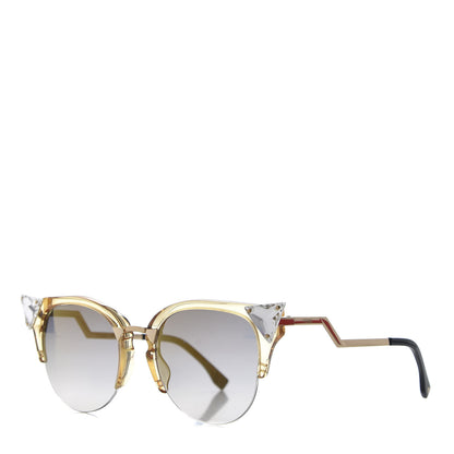 Fendi Metal Iridia Cat Eye Sunglasses FF 0041/S Gold 1 of 7