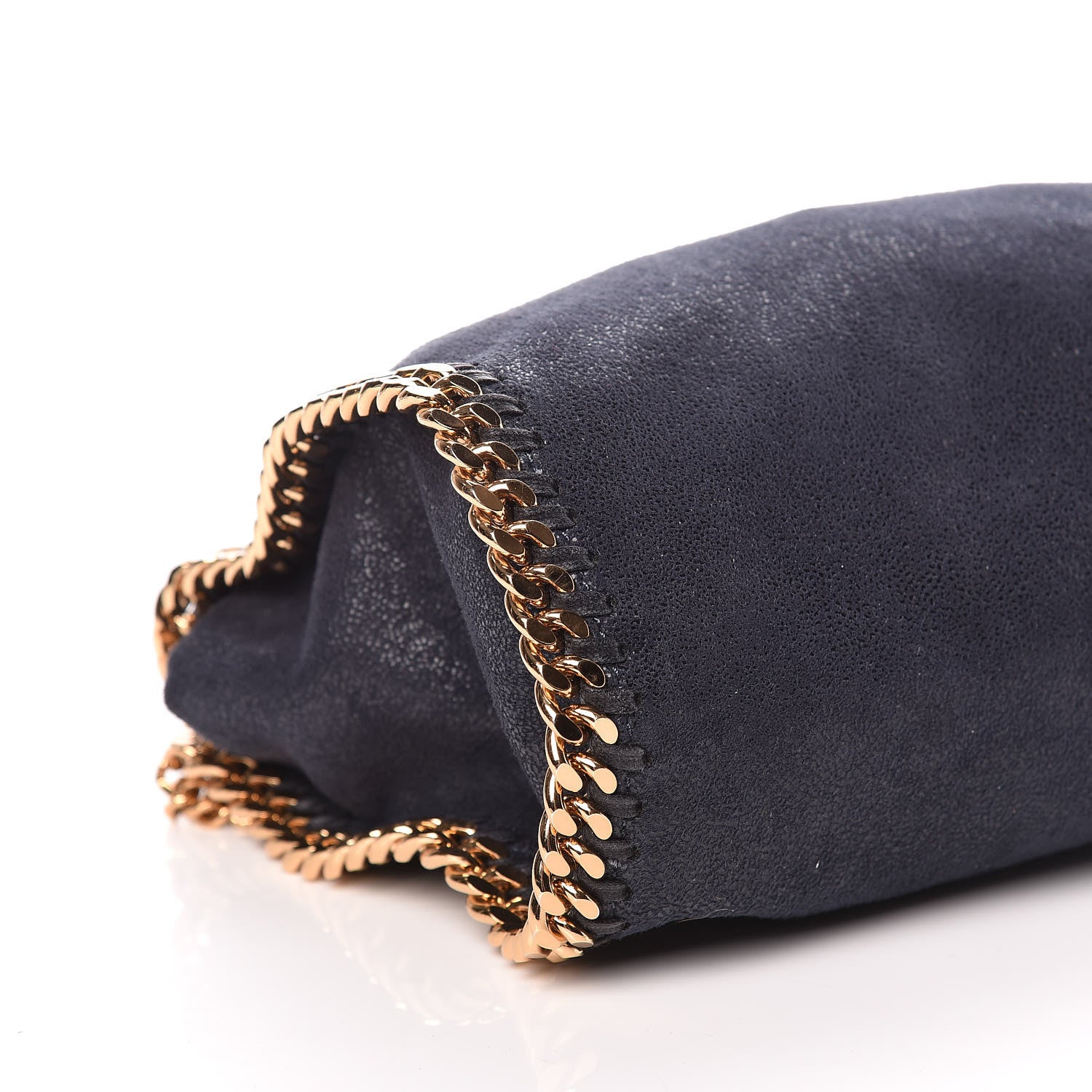 Stella McCartney Shaggy Deer Mini Falabella Fold Over Tote Navy 9 of 10