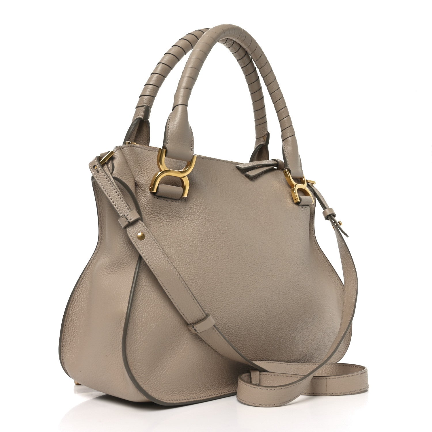 Chloe Calfskin Medium Marcie Satchel Rope Beige 3 of 11