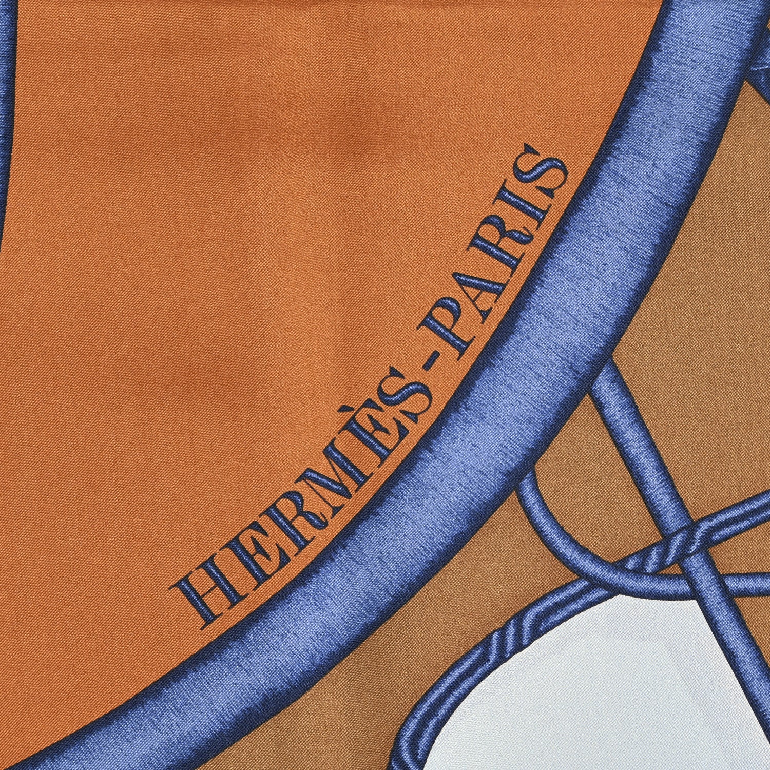 Hermes Silk Coup de Fouet Scarf 140 Caban, Brun, and Turquoise 2 of 3