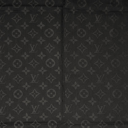 Louis Vuitton Wool Silk Monogram Shawl Anthracite 4 of 5