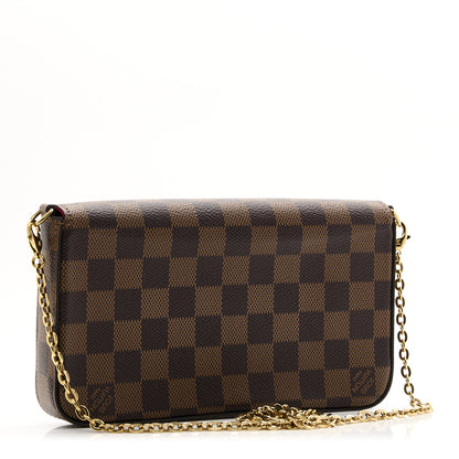 Louis Vuitton Damier Ebene Pochette Felicie Chain Wallet 4 of 8