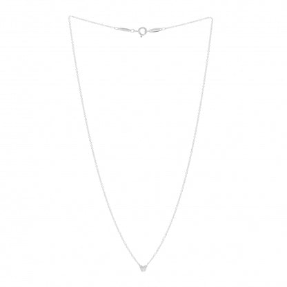 Tiffany Sterling Silver Diamond .03ct Elsa Peretti Diamonds by the Yard Pendant Necklace 3 of 4