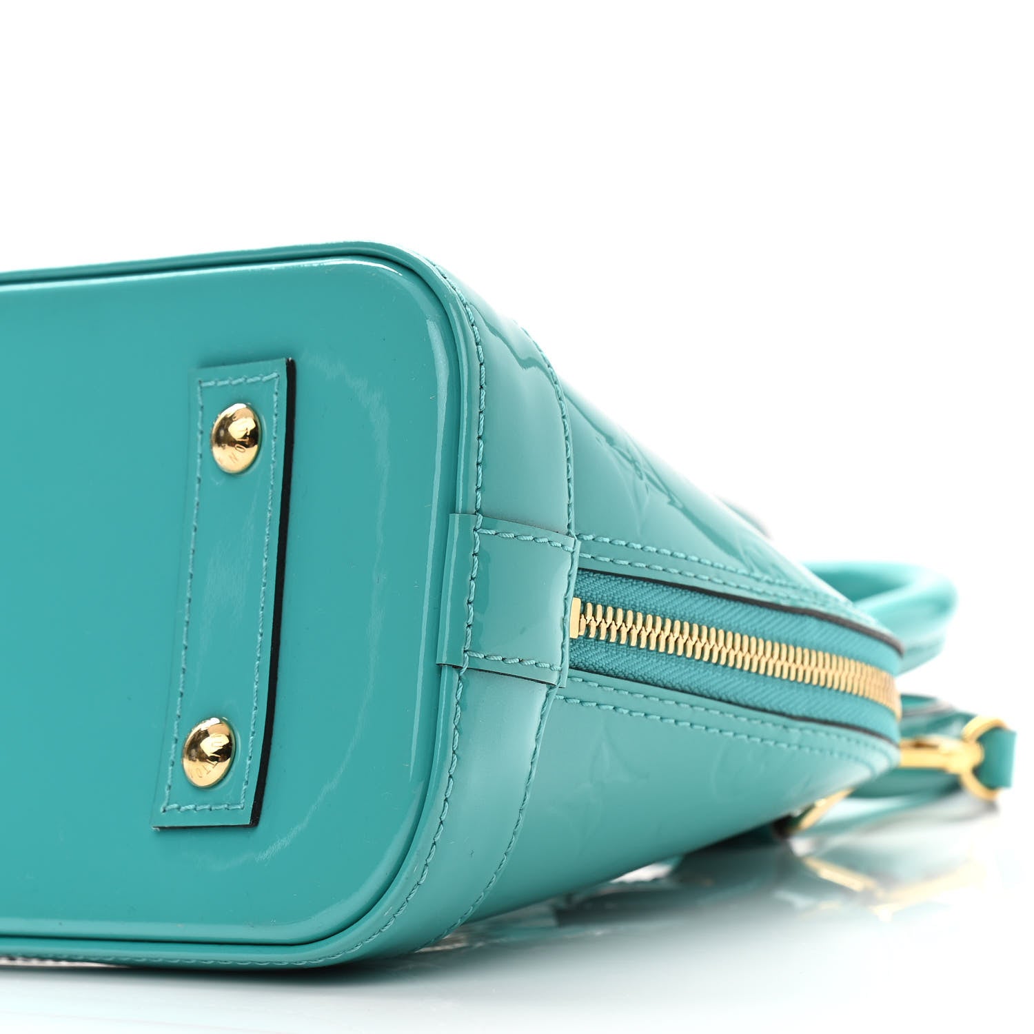 Louis Vuitton Vernis Alma BB Blue Lagon 8 of 8