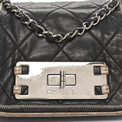 Chanel Lambskin Quilted East West Accordion Flap Black 8 of 11