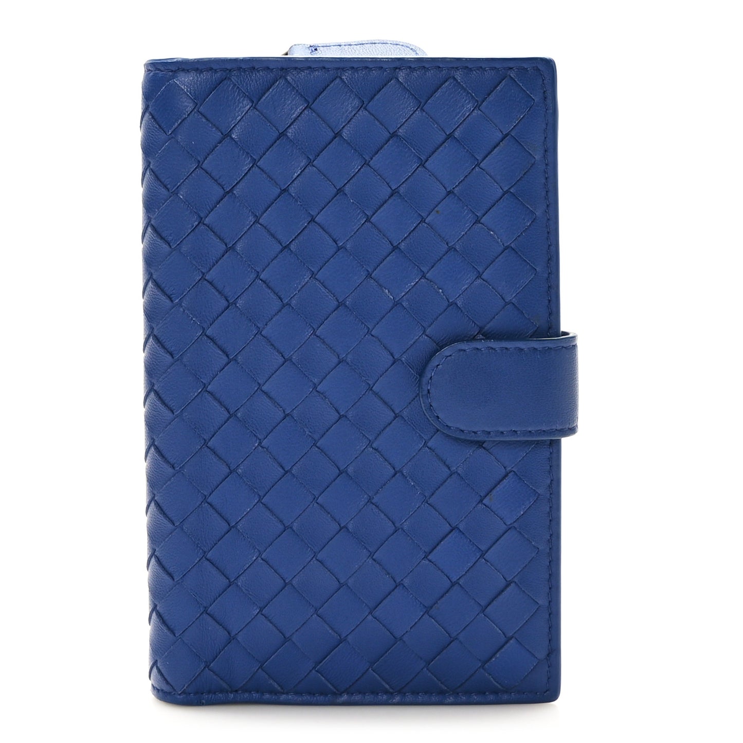 Nappa Intrecciato Continental Wallet Blue