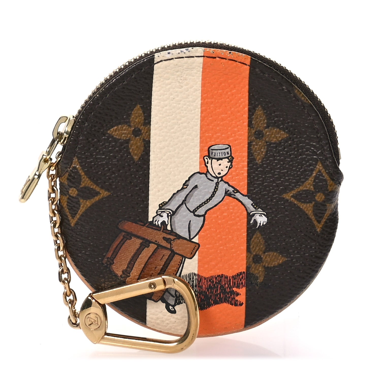 Monogram Groom Round Coin Purse