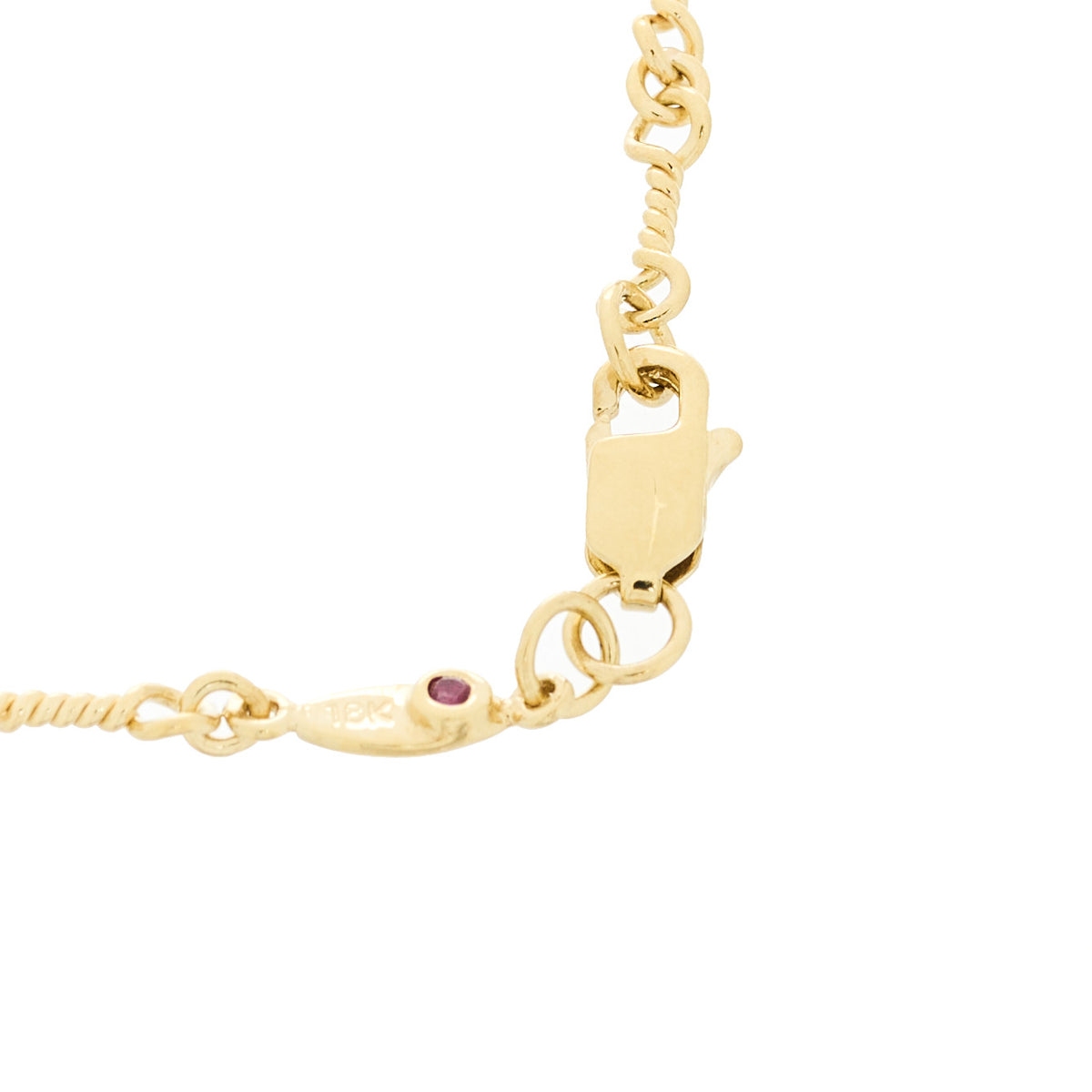 Roberto Coin 18K Yellow White Gold Diamond DogBone Chain Station Bracelet 4 of 4