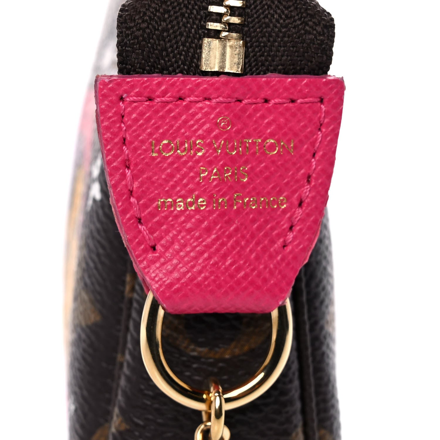 Louis Vuitton Monogram 2019 Christmas Animation Mini Courchevel Pochette Accessories Fuchsia 7 of 12