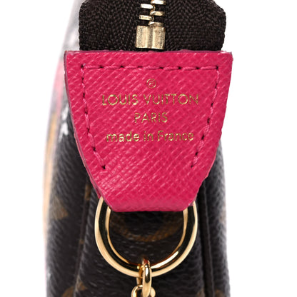 Louis Vuitton Monogram 2019 Christmas Animation Mini Courchevel Pochette Accessories Fuchsia 7 of 12