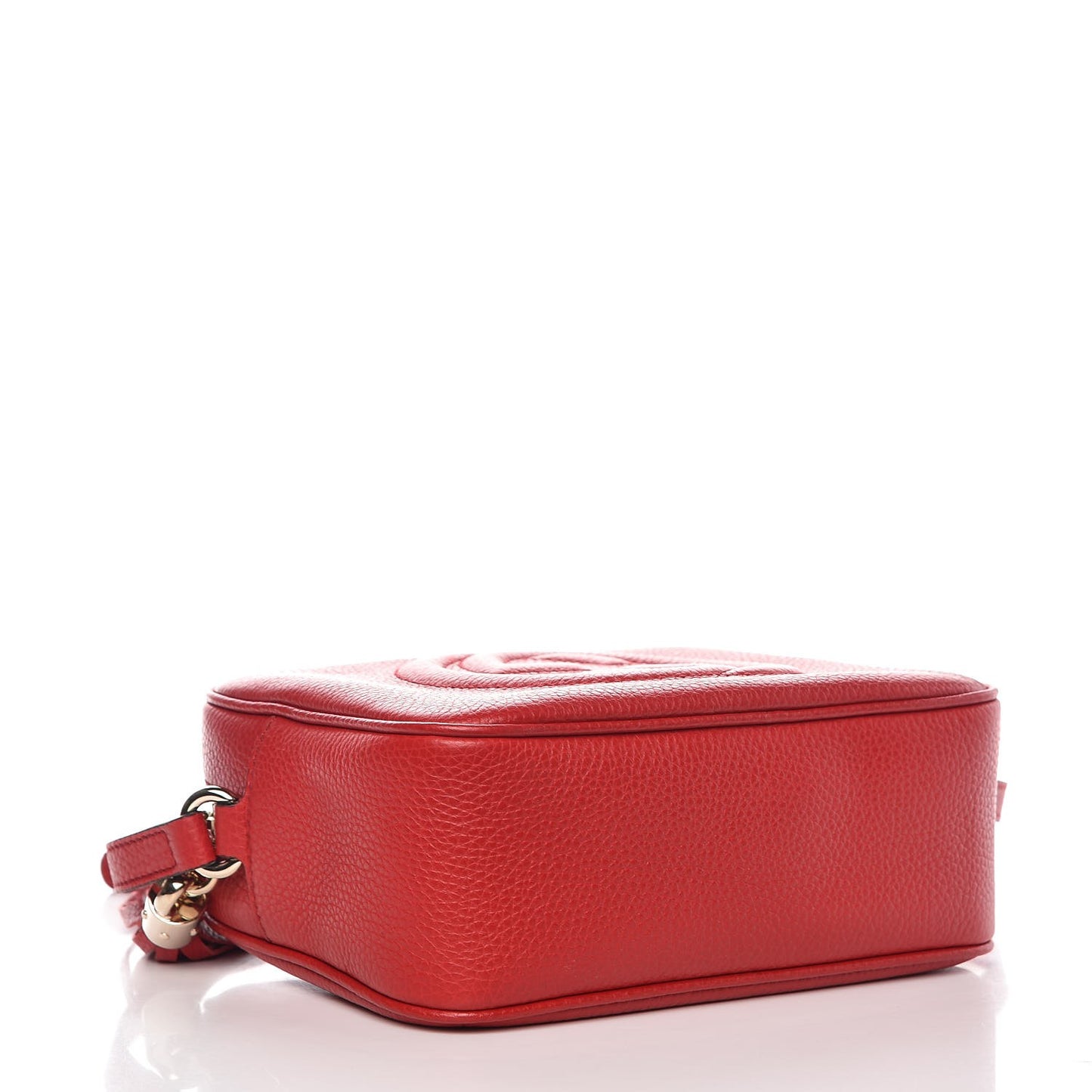 Pebbled Calfskin Small Soho Disco Bag Vibrant Red