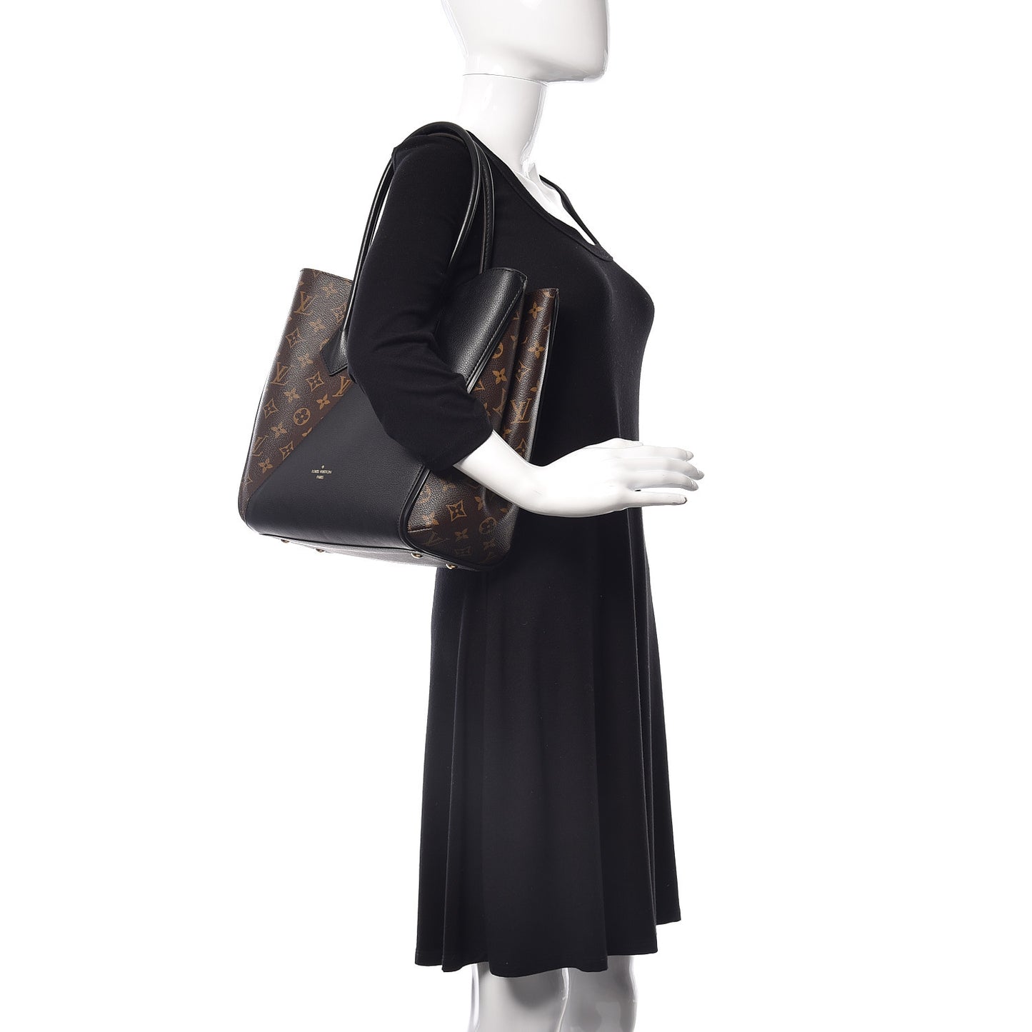 Calfskin Monogram Kimono Tote Black