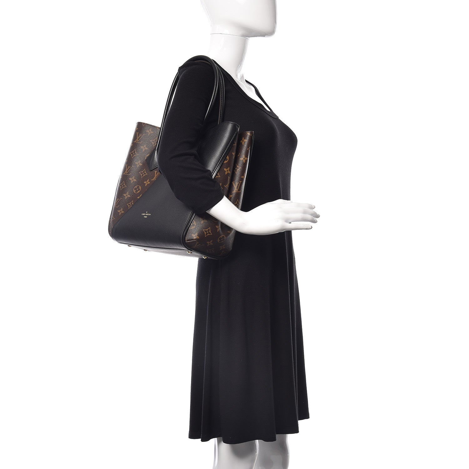 Louis Vuitton Calfskin Monogram Kimono Tote Black 2 of 11