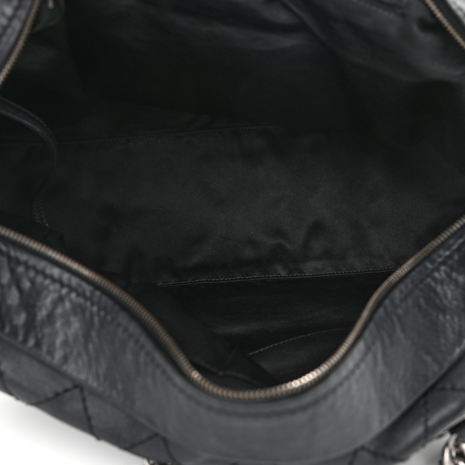 Chanel Calfskin Stitched Large Bowling Bag Black 5 of 14