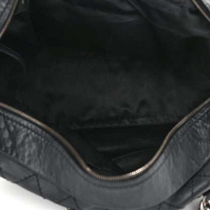 Chanel Calfskin Stitched Large Bowling Bag Black 5 of 14