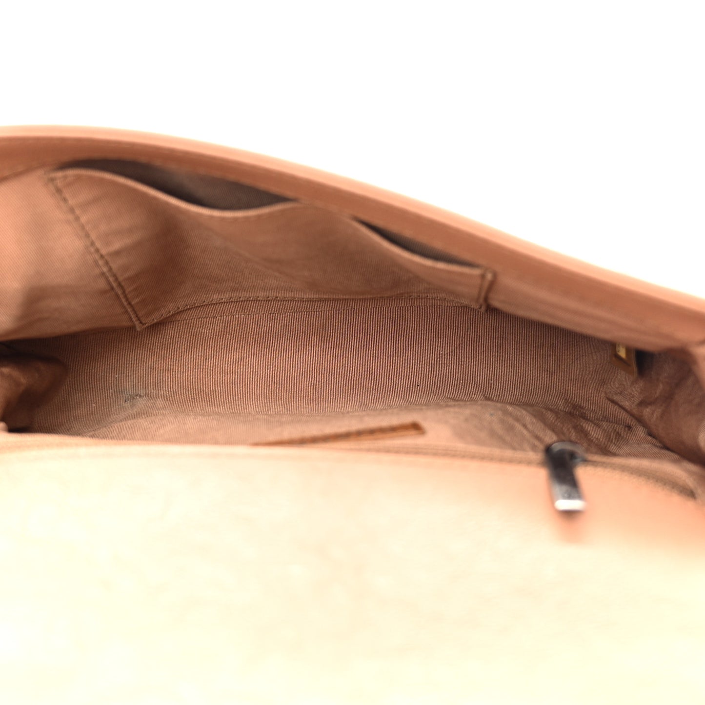 Calfskin Quilted New Medium Boy Top Handle Flap Light Brown