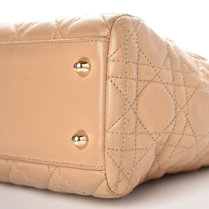 Christian Dior Lambskin Cannage Small Dior Soft Shopping Tote Beige 11 of 12