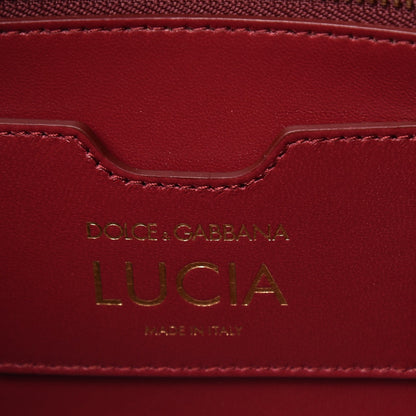 Dolce & Gabbana Iguana Calfskin Embossed Lucia Top Handle Bag Pink 6 of 11