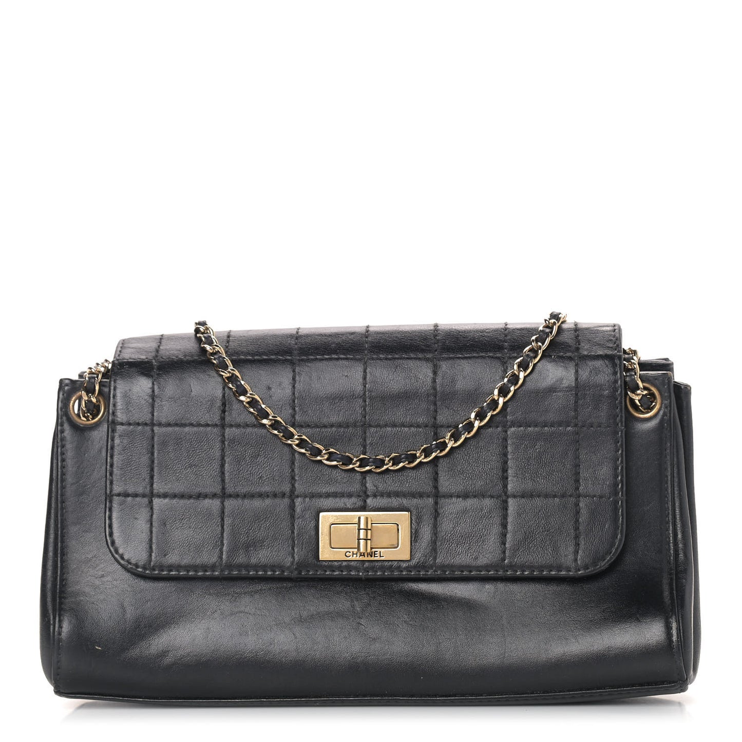 Lambskin Chocolate Bar Accordion Mademoiselle Black