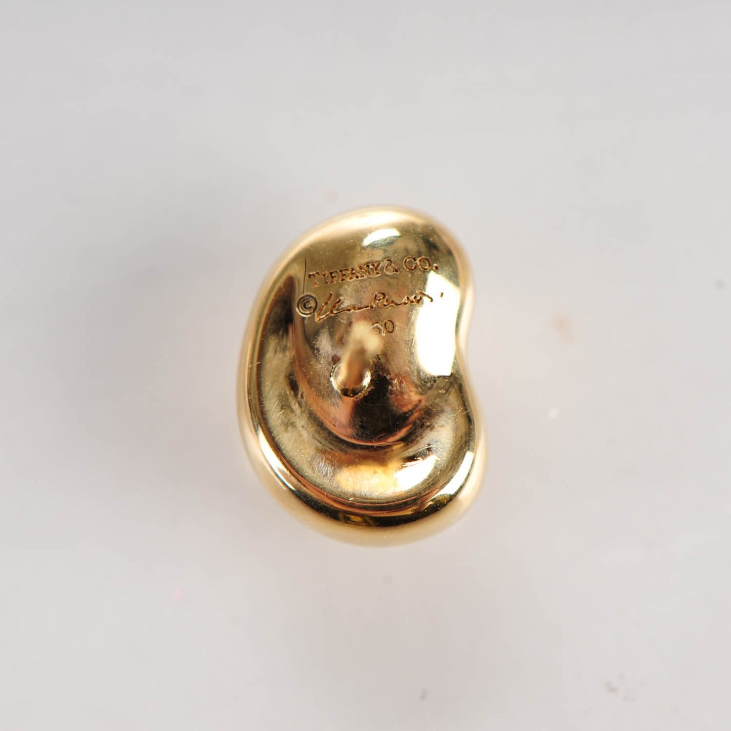 18K Yellow Gold 5mm Elsa Peretti Bean Earrings