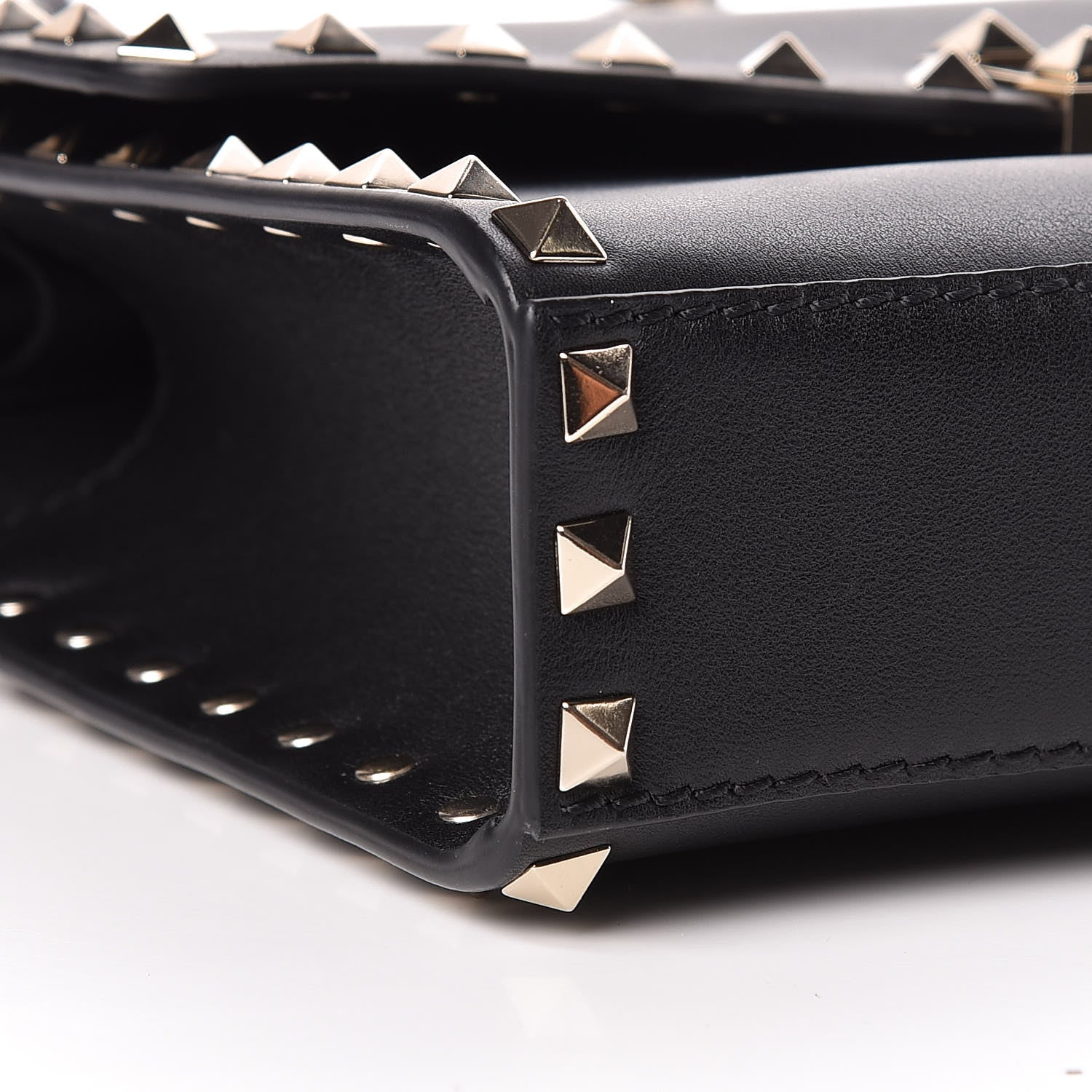 Valentino Garavani Vitello Medium Rockstud Flip Lock Crossbody Bag Black 8 of 9