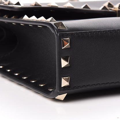 Valentino Garavani Vitello Medium Rockstud Flip Lock Crossbody Bag Black 8 of 9