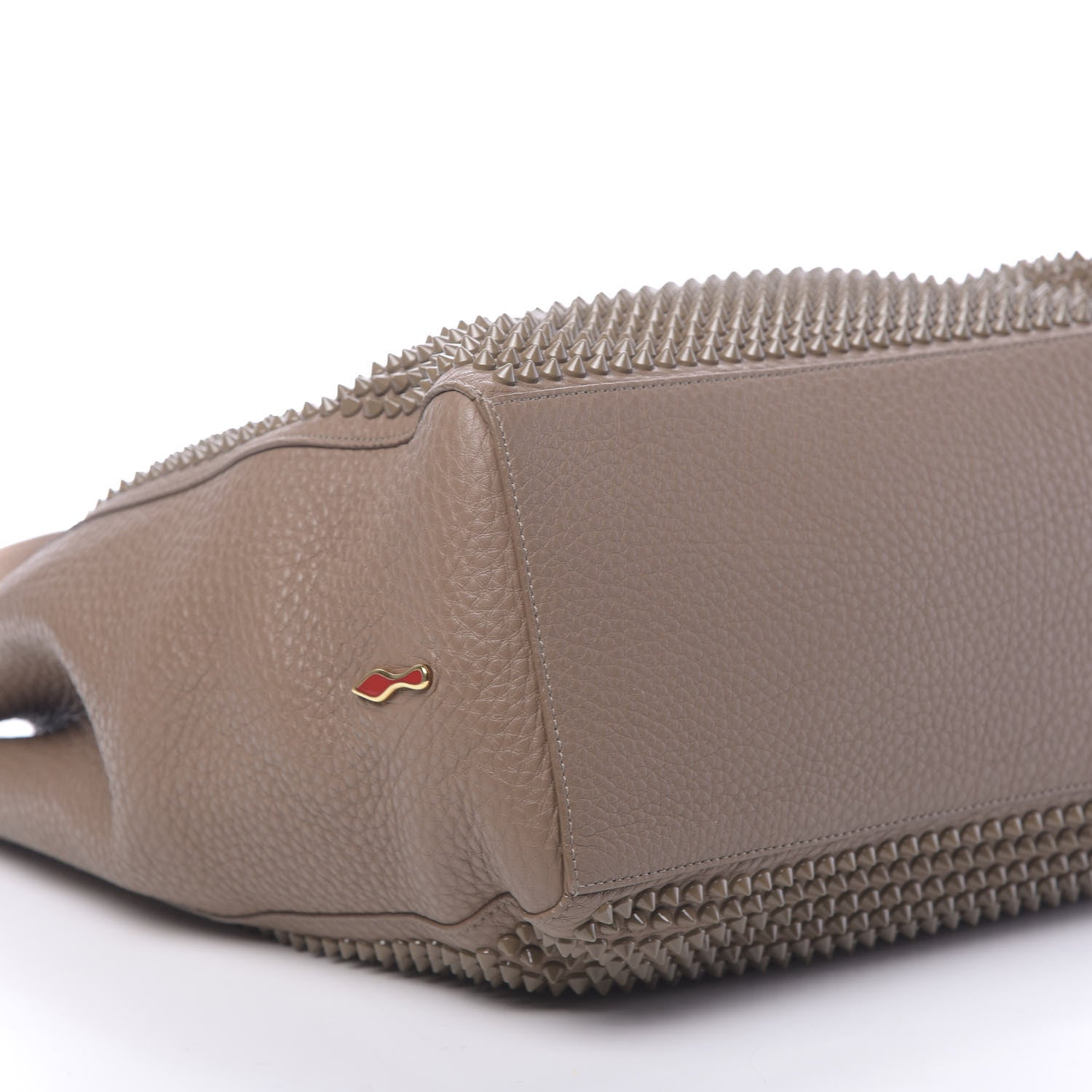 Christian Louboutin Calfskin Panettone Spiked Shopper Tote Nude 11 of 12