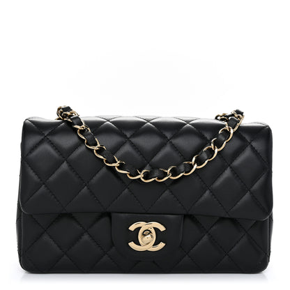 Chanel Lambskin Quilted Mini Rectangular Flap Black 1 of 11
