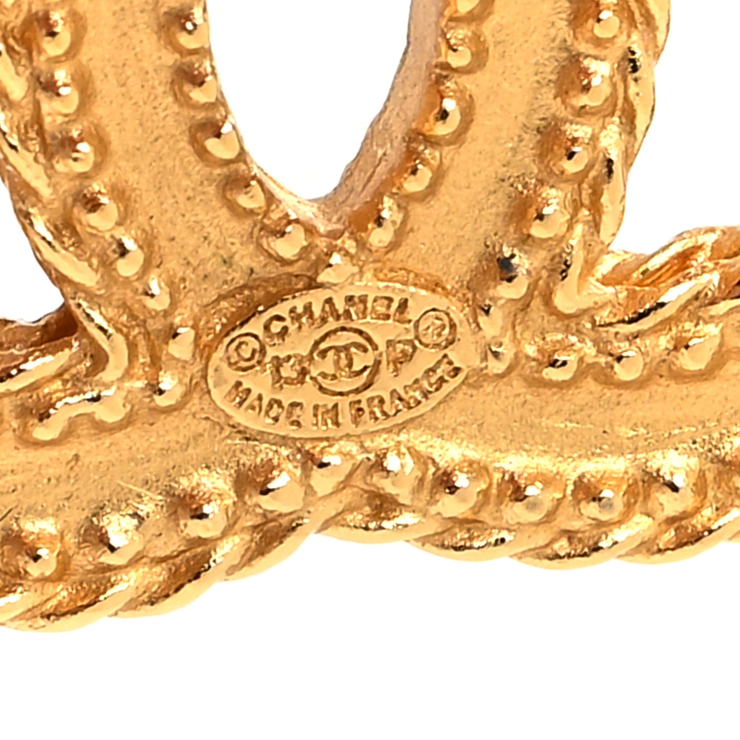 CC Drop Earrings Matte Gold