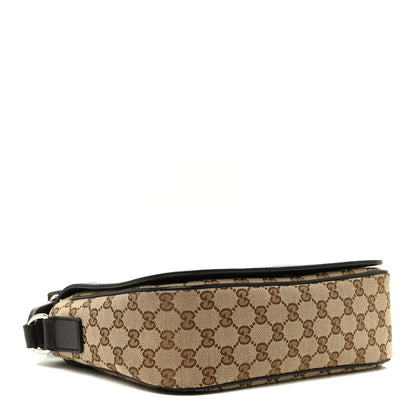 Gucci Monogram Flap Messenger Bag Beige Dark Brown 4 of 10