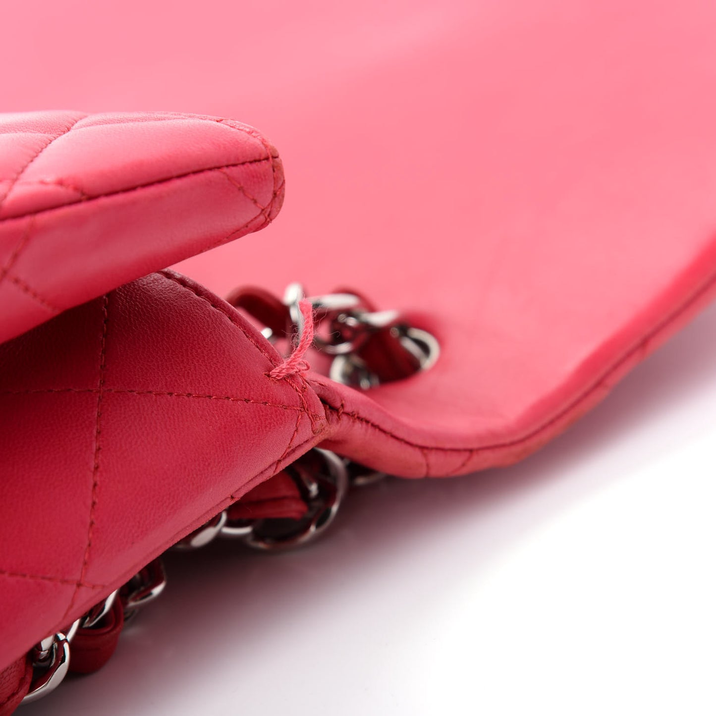 Lambskin Quilted Maxi Single Flap Fuchsia