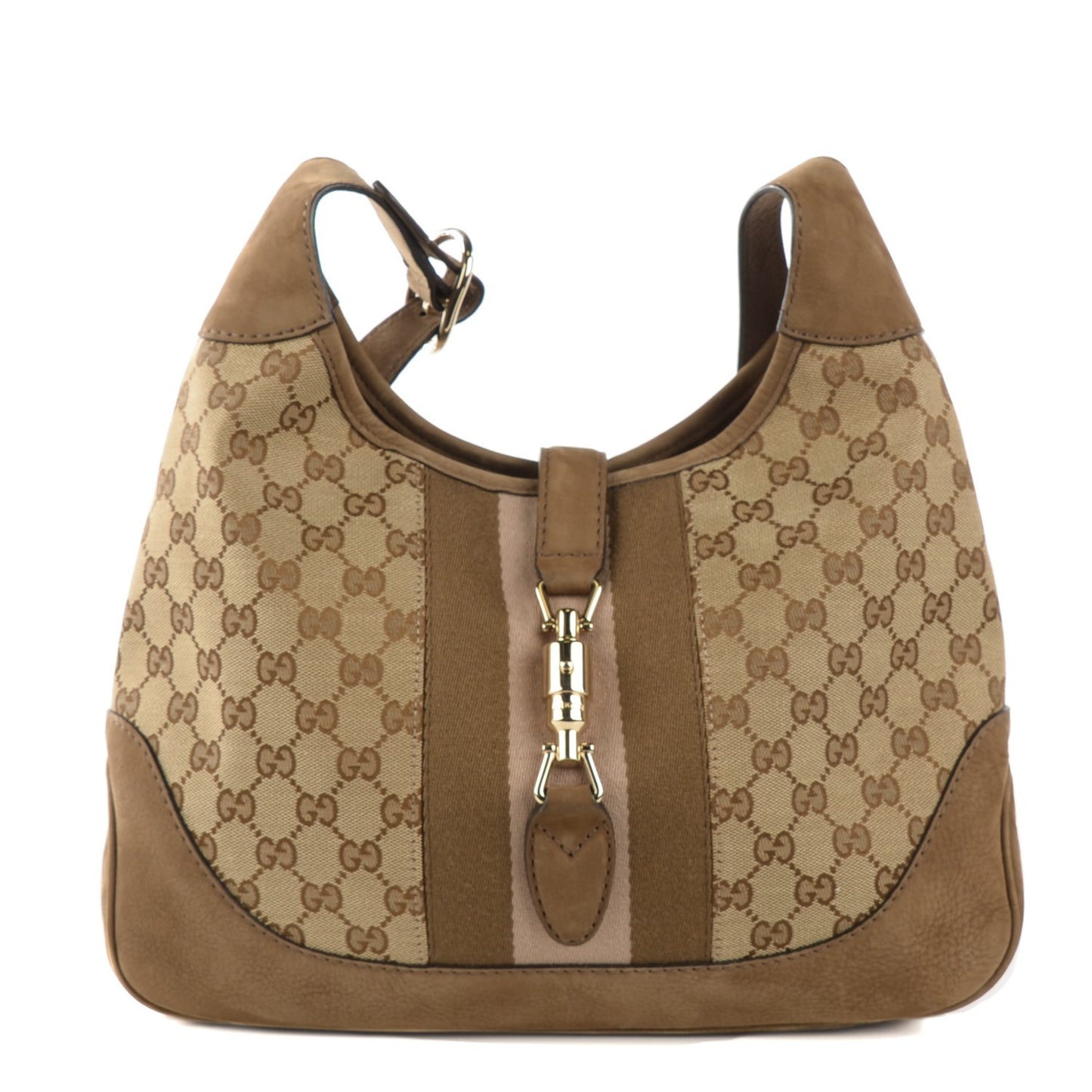 Monogram Web Medium Jackie O Hobo Brown