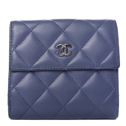 Chanel Lambskin Quilted Compact French Flap Wallet Lavender 1 of 10