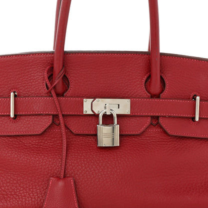 Hermes Taurillon Clemence JPG Shoulder Birkin 42 Rouge Casaque 8 of 14