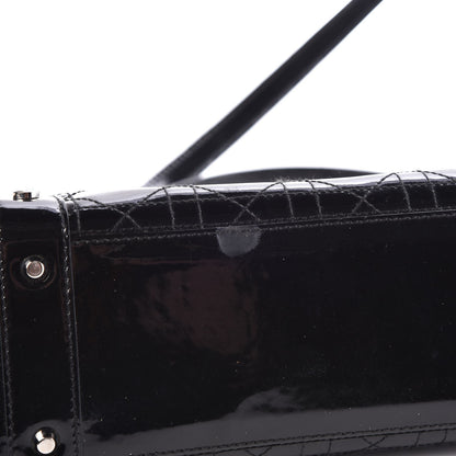 Christian Dior Patent Cannage Stitched East West Lady Dior Black 10 of 13