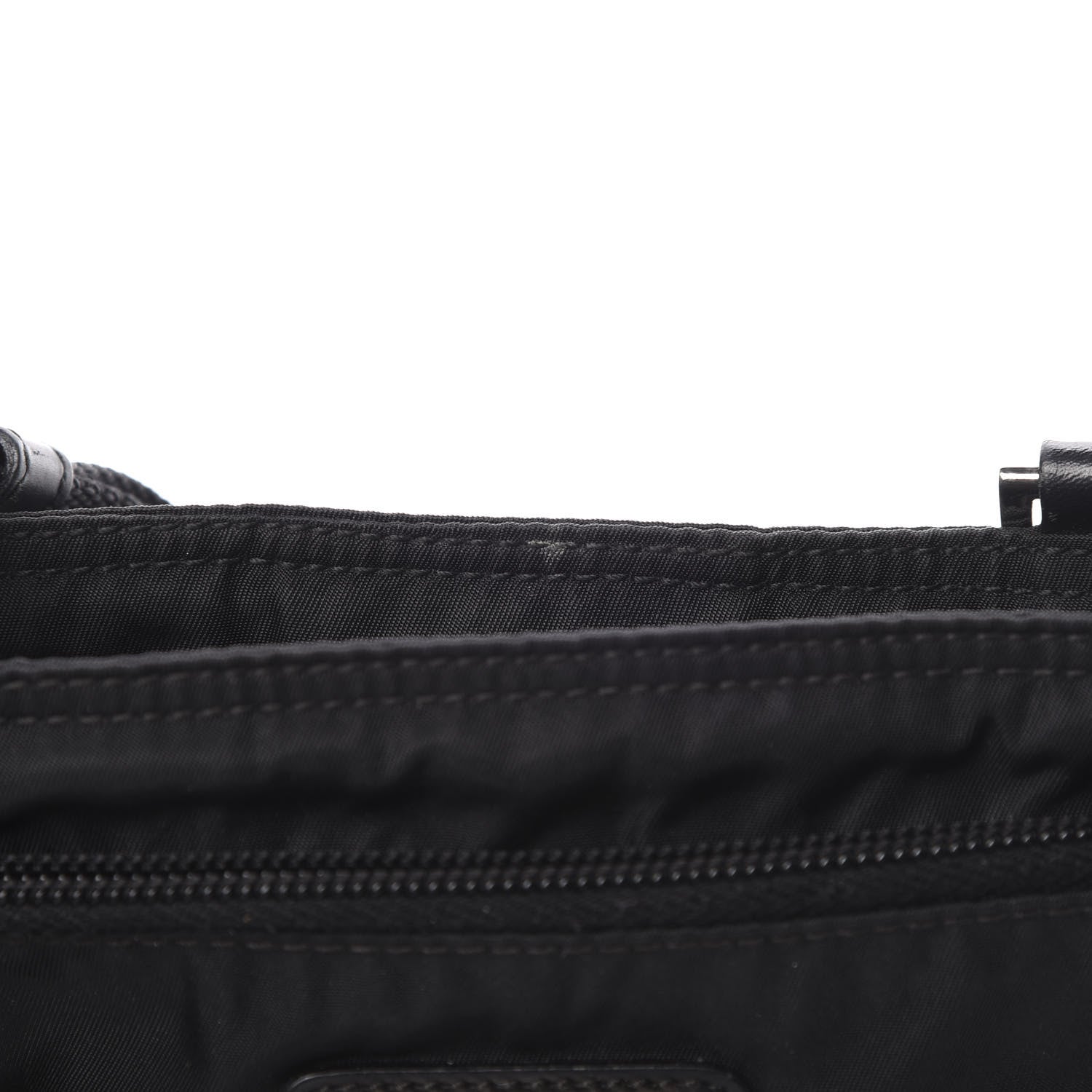 Prada Nylon Flat Messenger Bag Black 11 of 11