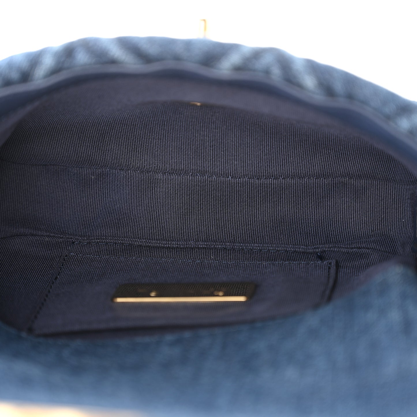 Denim Quilted Chanel 19 Waist Bag Blue