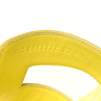 Hermes Epsom Oran Sandals 39.5 Jaune Curcuma 6 of 9