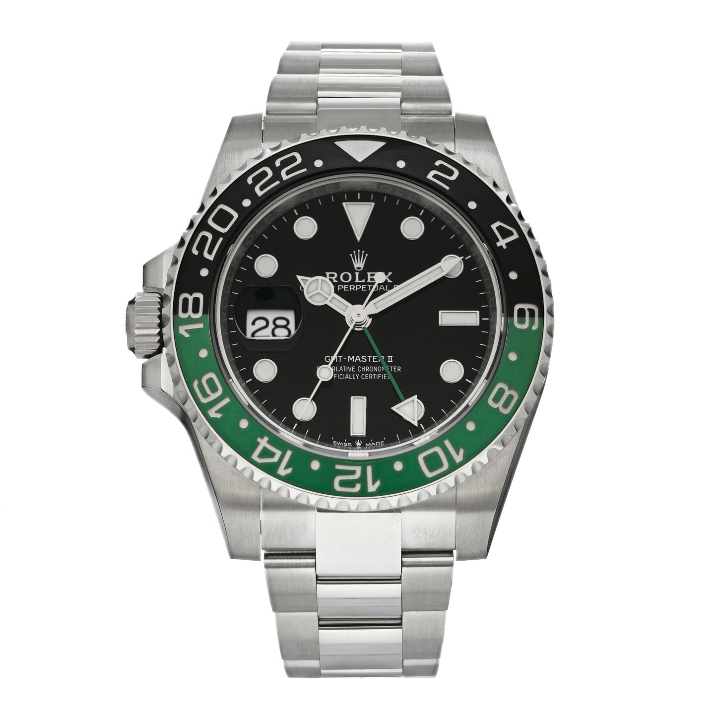Stainless Steel 40mm Oyster Perpetual Date GMT Master Ⅱ Sprite Watch 126720VTNR
