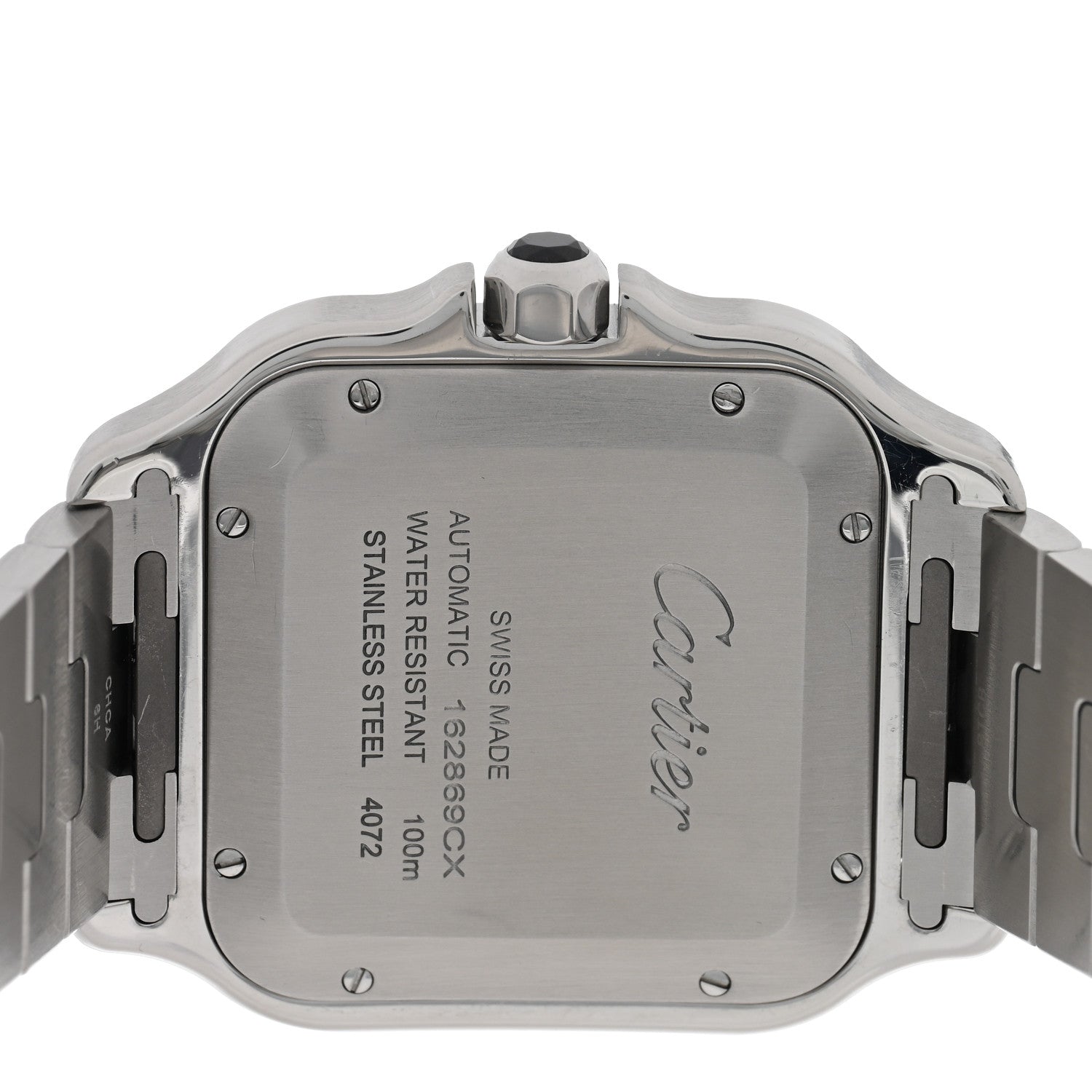 Cartier Stainless Steel 39.8mm Santos De Cartier Automatic Watch Black 4 of 4