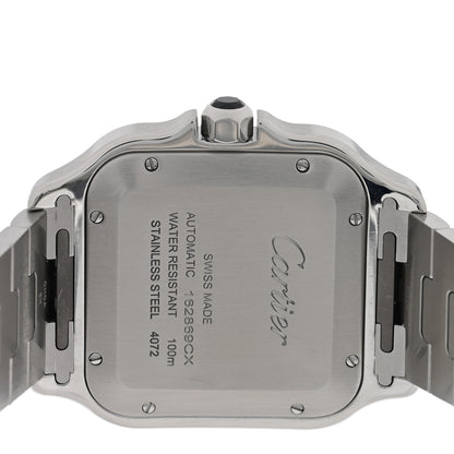Cartier Stainless Steel 39.8mm Santos De Cartier Automatic Watch Black 4 of 4