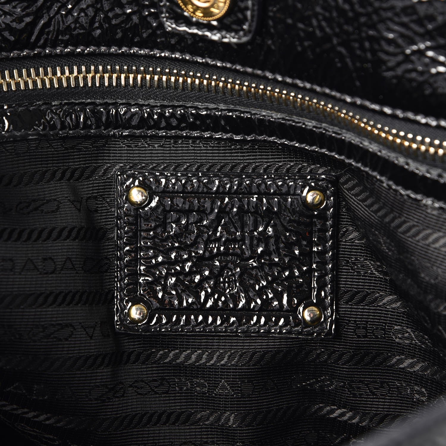 Prada Vernice Shopping Tote Black 7 of 8