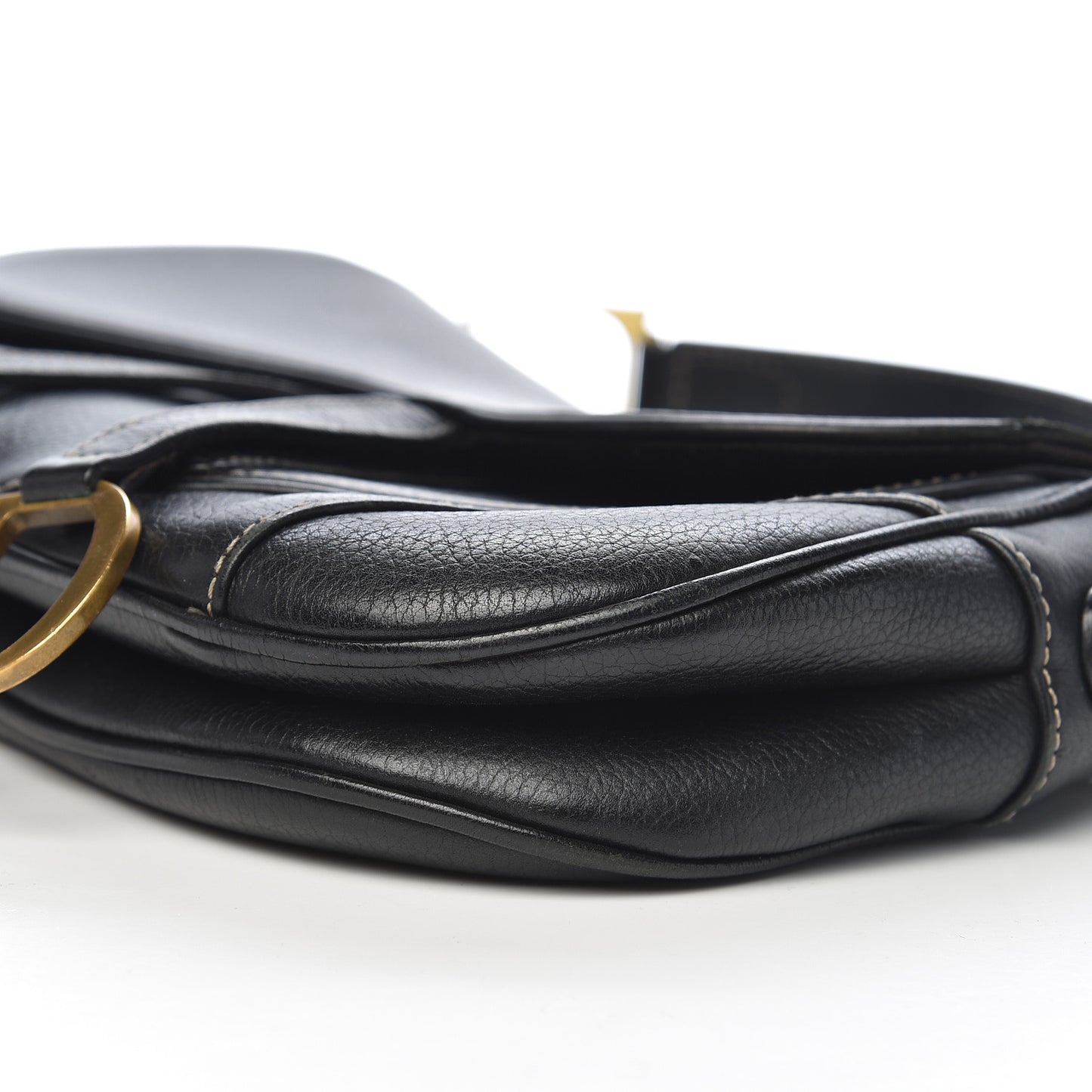 Calfskin Double Saddle Bag Black