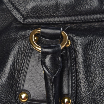 Prada Cervo Shine Shoulder Bag Black 12 of 18
